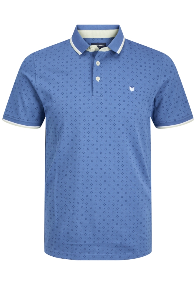 JPRPAULOS PLAY AOP BLU. SS POLO 12154548 Bright Cobalt/NEW